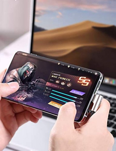 CB-CMD37 OEM kabel USB-C - USB-C 1m 60W PD 3A 20V nylonowy oplot czarny