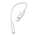 Kabel VFAN L07 Lightning do mini jack 3.5mm AUX, 10cm (biały)