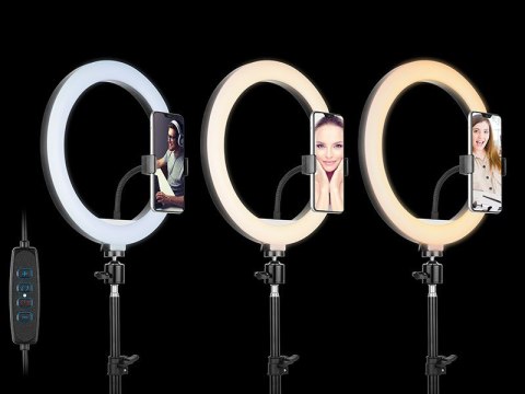 Lampa pierścieniowa Ring 30 cm ze statywem