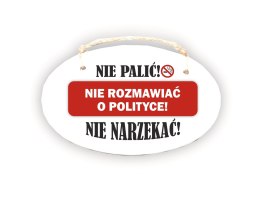 Zawieszka Elipsa 02 - Nie palić - E/02/1461