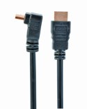 Kabel HDMI-HDMI v1.4 3D TV High Speed Ethernet 4.5M kątowy 90 (pozłacane końcówki)