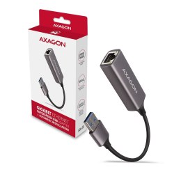 ADE-TR Karta sieciowa Gigabit Ethernet adapter, USB-A 3.2 Gen 1, instalacja automatyczna, metalowy, tytanowa szarość