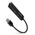 HMA-GL3A Wieloportowy hub 3x USB-A + GLAN, USB3.2 Gen 1, metalowy, 20cm USB-A kabel