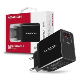 ACU-QC19 Ładowarka sieciowa, QC 19W, 1x port USB-A, QC3.0/AFC/FCP/SMART, czarna