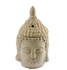 Kominek do wosków: Budda głowa (biały)