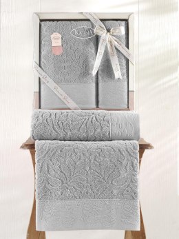 Ręcznik bawełniany frotte NOVRA/3662/grey 50x90+70x140 kpl.