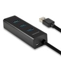 HUE-S2BP Hub 4-portowy USB 3.2 Gen 1 charging hub 1.2m kabel, AC adapter