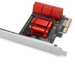 PCES-SA6 Kontroler PCIe 6x wewnętrzny port SATA 6G, ASM1166, SP & LP