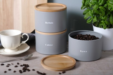 ZESTAW 3 POJEMNIKÓW KAWA HERBATA CUKIER BRUNBESTE BB-2715