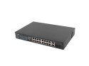 Przełącznik Switch 16X100MB POE+/2XCombo niezarządzalny rack 19 cali Gigabit Ethernet 150W