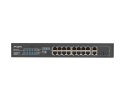 Przełącznik Switch 16X100MB POE+/2XCombo niezarządzalny rack 19 cali Gigabit Ethernet 150W