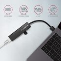 HMA-GL3A Wieloportowy hub 3x USB-A + GLAN, USB3.2 Gen 1, metalowy, 20cm USB-A kabel