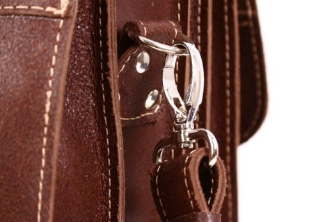 PROMO SET Torba biznesowa skórzana brown TC12+ etui EPD1 na laptop