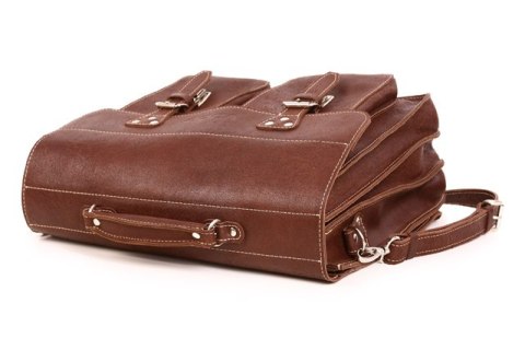 PROMO SET Torba biznesowa skórzana brown TC12+ etui EPD1 na laptop