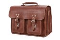 PROMO SET Torba biznesowa skórzana brown TC12+ etui EPD1 na laptop