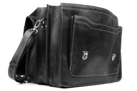 PROMO SET Torba biznesowa ze skóry black TC8+ etui EPD1 na laptop