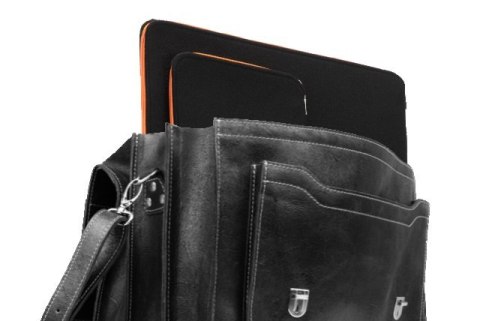 PROMO SET Torba biznesowa ze skóry black TC8+ etui EPD1 na laptop