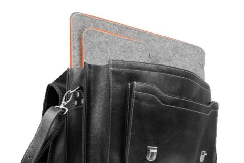 PROMO SET Torba biznesowa ze skóry black TC8+ etui EPD1 na laptop