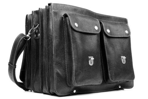 PROMO SET Torba biznesowaskórzana black TC12+ etui EPD1 na laptop