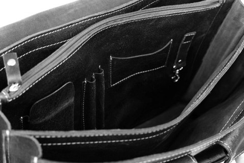 PROMO SET Torba biznesowaskórzana black TC12+ etui EPD1 na laptop