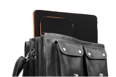 PROMO SET Torba biznesowaskórzana black TC12+ etui EPD1 na laptop