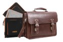 PROMO SET Torba skórzana biznesowa brown TC8+ etui EPD1 na laptop