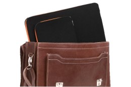 PROMO SET Torba skórzana biznesowa brown TC8+ etui EPD1 na laptop