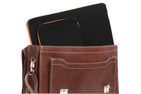 PROMO SET Torba skórzana biznesowa brown TC8+ etui EPD1 na laptop