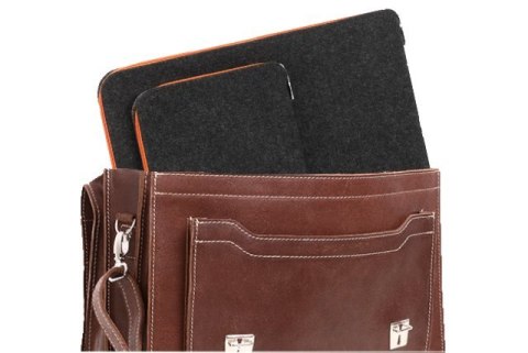 PROMO SET Torba skórzana biznesowa brown TC8+ etui EPD1 na laptop