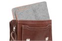 PROMO SET Torba skórzana biznesowa brown TC8+ etui EPD1 na laptop