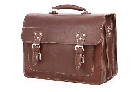 PROMO SET Torba skórzana biznesowa brown TC8+ etui EPD1 na laptop