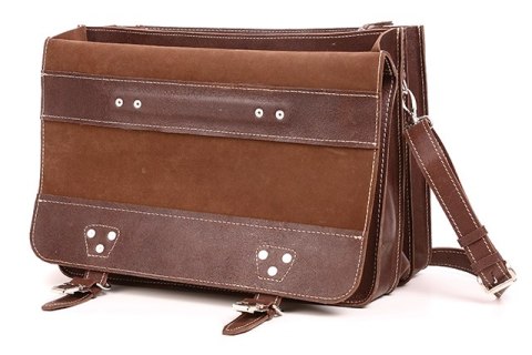 PROMO SET Torba skórzana biznesowa brown TC8+ etui EPD1 na laptop