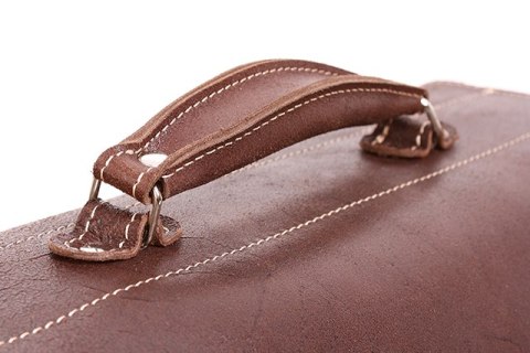 PROMO SET Torba skórzana biznesowa brown TC8+ etui EPD1 na laptop