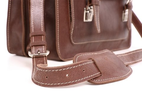 PROMO SET Torba skórzana biznesowa brown TC8+ etui EPD1 na laptop