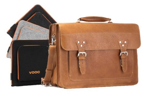 PROMO SET Torba skórzana biznesowa camel TC8+ etui EPD1 na laptop