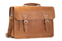 PROMO SET Torba skórzana biznesowa camel TC8+ etui EPD1 na laptop