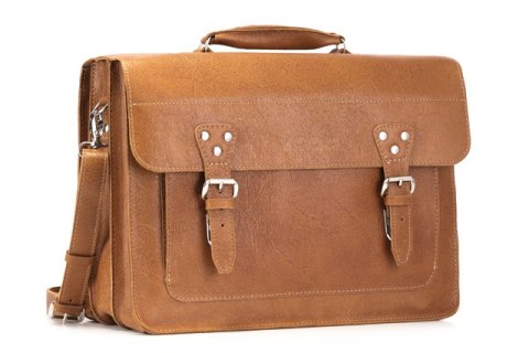 PROMO SET Torba skórzana biznesowa camel TC8+ etui EPD1 na laptop