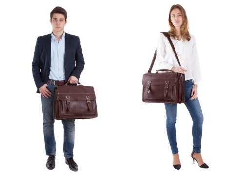 PROMO SET Torba skórzana biznesowa camel TC8+ etui EPD1 na laptop