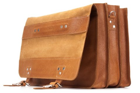 PROMO SET Torba skórzana biznesowa camel TC8+ etui EPD1 na laptop