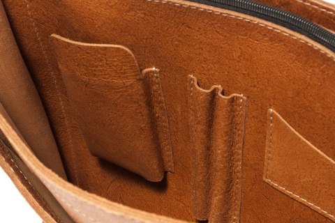 PROMO SET Torba skórzana biznesowa camel TC8+ etui EPD1 na laptop