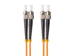 Patchcord światłowodowy MM ST/UPC-ST/UPC DUPLEX 3.0MM OM2 50/125 LSZH 5m pomarańczowy