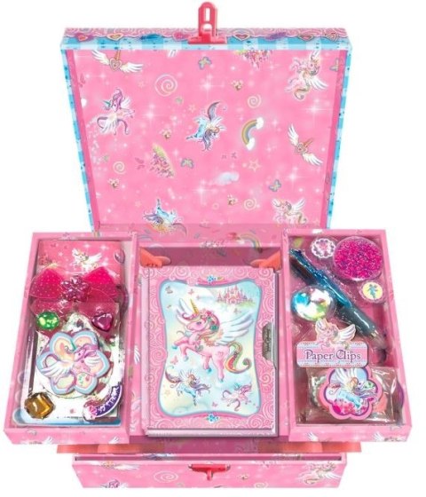 Pecoware Zestaw w pudełku z półkami - Jednorożce