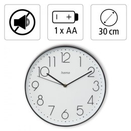 Zegar ścienny Elegance 30 cm Biało-czarny