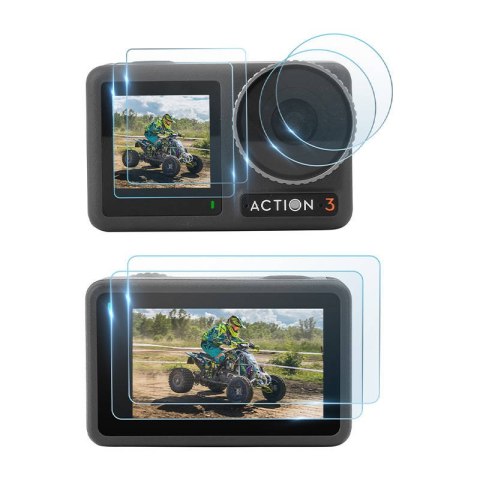 Szkło hartowane Sunnylife na obiektyw i ekran do DJI OSMO Action 3 (6 szt.)