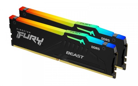 Pamięć DDR5 Fury Beast RGB 32GB(2*16GB)/5600 CL36 czarna EXPO