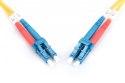 Patchcord FO SM 09/125 OS2 LC-LC duplex 1m Żółty