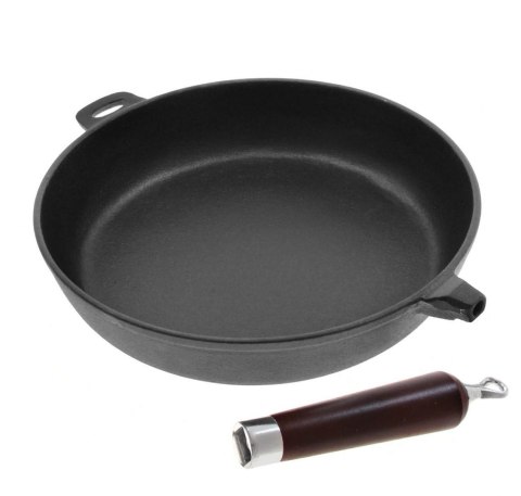 PATELNIA ŻELIWNA 28cm z POKRYWĄ KRISBERG KS-2567
