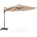 Parasol ogrodowy na wysięgniku bocznym uchylny okrągły śr. 300 cm kremowy