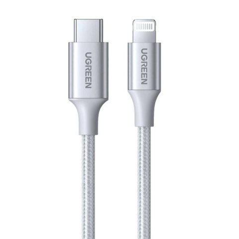 Kabel Lightning do USB-C 2.0 UGREEN PD 3A US304, 1m (srebrny)