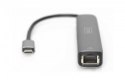 Stacja dokująca USB-C, 5 portów 4K 30Hz HDMI 3x USB3.0 RJ45 srebrna